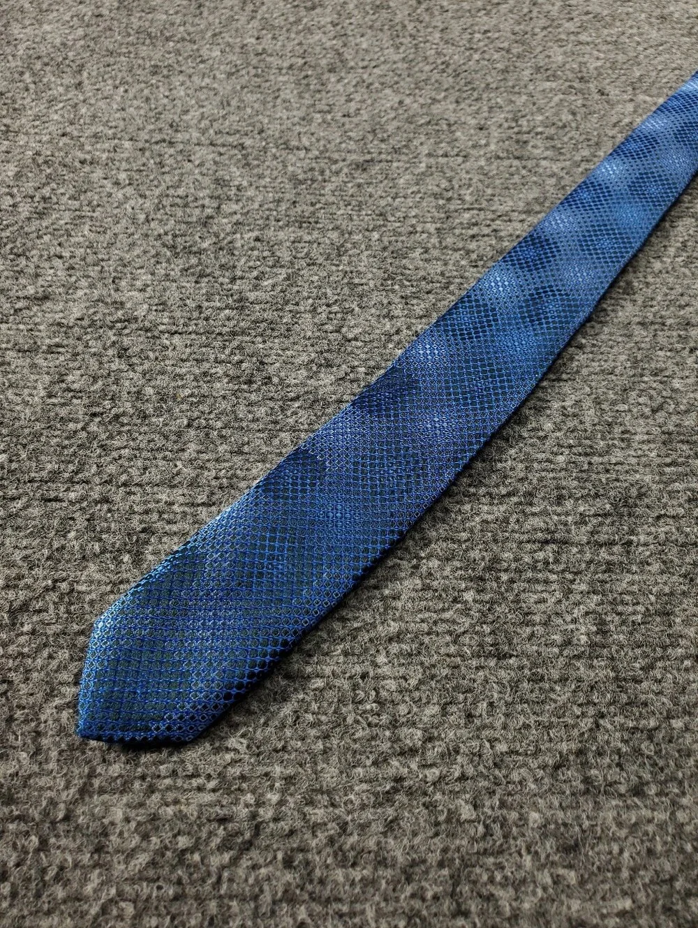 Thomas Pink Pontic Dot Silk Tie Royal Blue 2004 Jacquard Handmade Formal NEW
